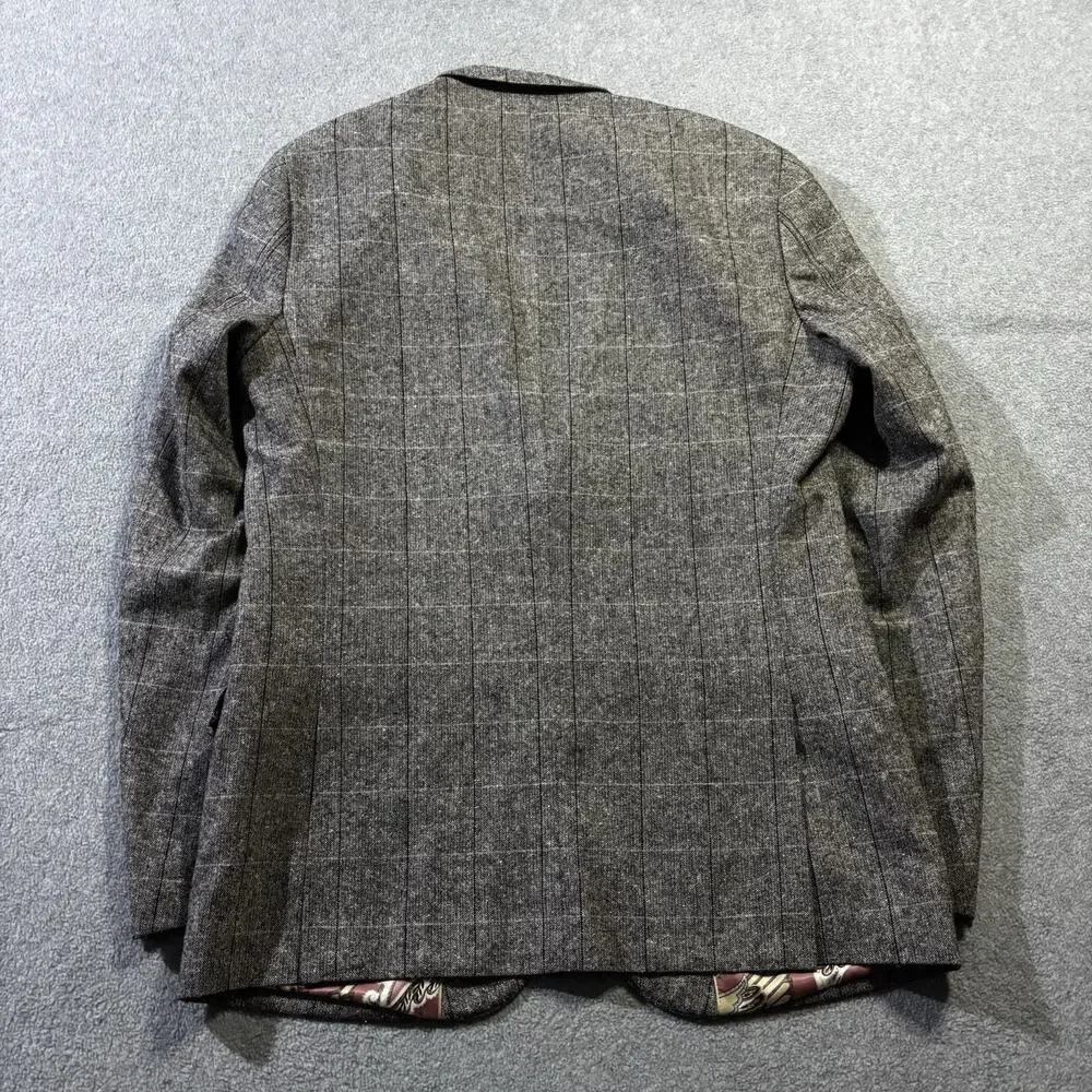 Paisley & Gray Ashton Sport Coat Mens 42L Slim Fit Gray Tweed Windowpane Blazer